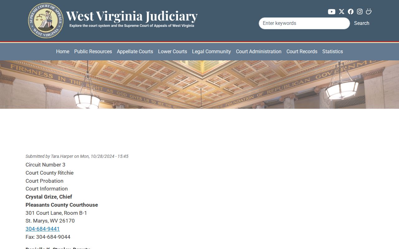 Ritchie County probation and parole contact directory